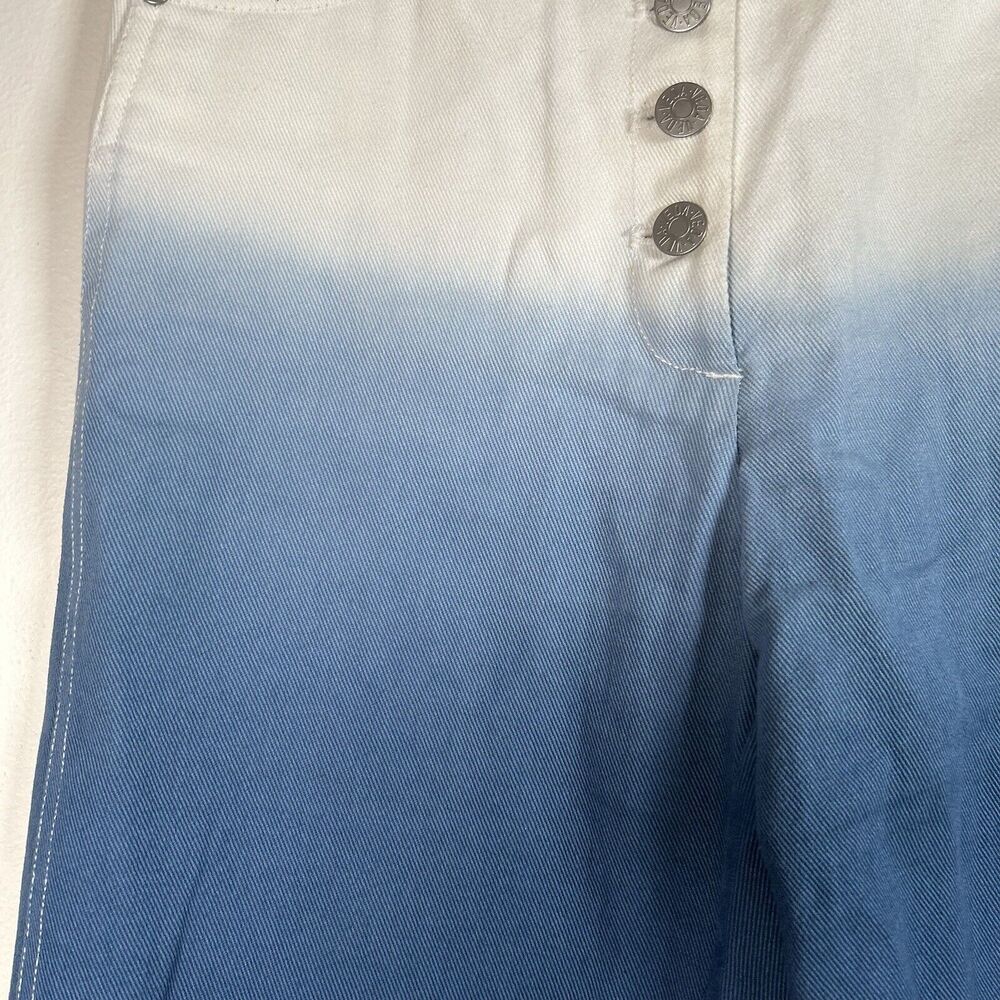 VEDA Colorblock Eclipse Jeans Pants Button Ombre Denim High Rise Wide Leg Size 4 - Picture 2 of 8